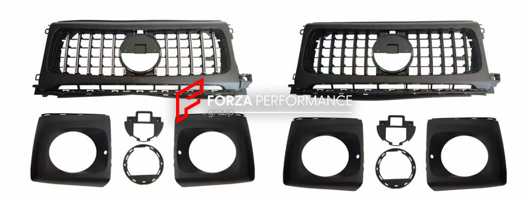 FRONT GT GRILLE AND HEADLIGHT COVERS for Mercedes-Benz W463A W464 G550 G63 2019+