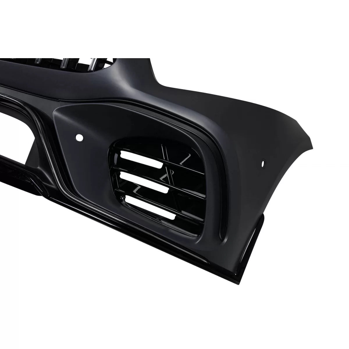Front GT-style AMG bumper for Mercedes CLS C257 after 2018 with chrome/black GT grille – product image 1