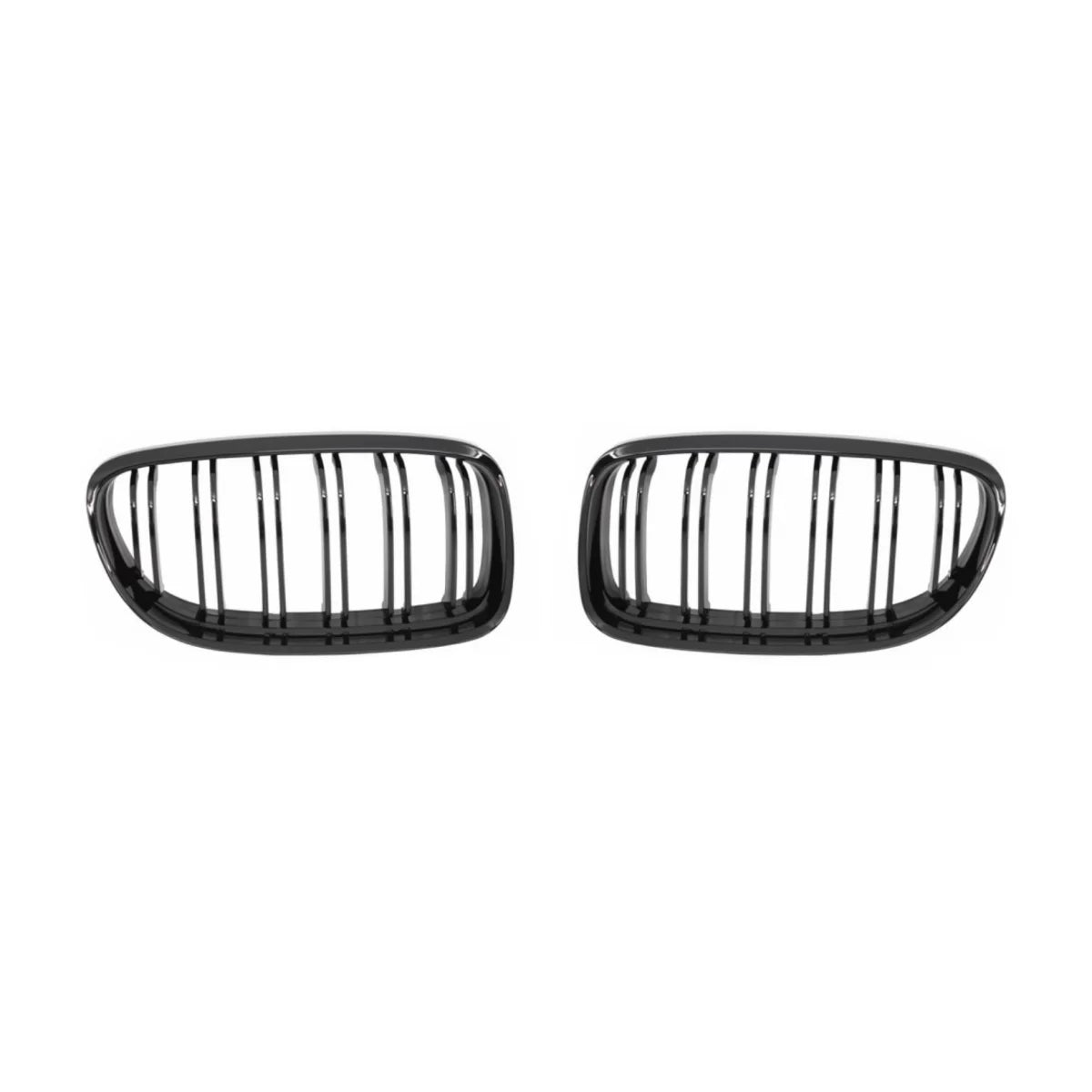 Front Kidney Grilles suitable for BMW 3 Series E90 E91 LCI (2008-2011) Double Stripe M Design Piano Black – product image 1
