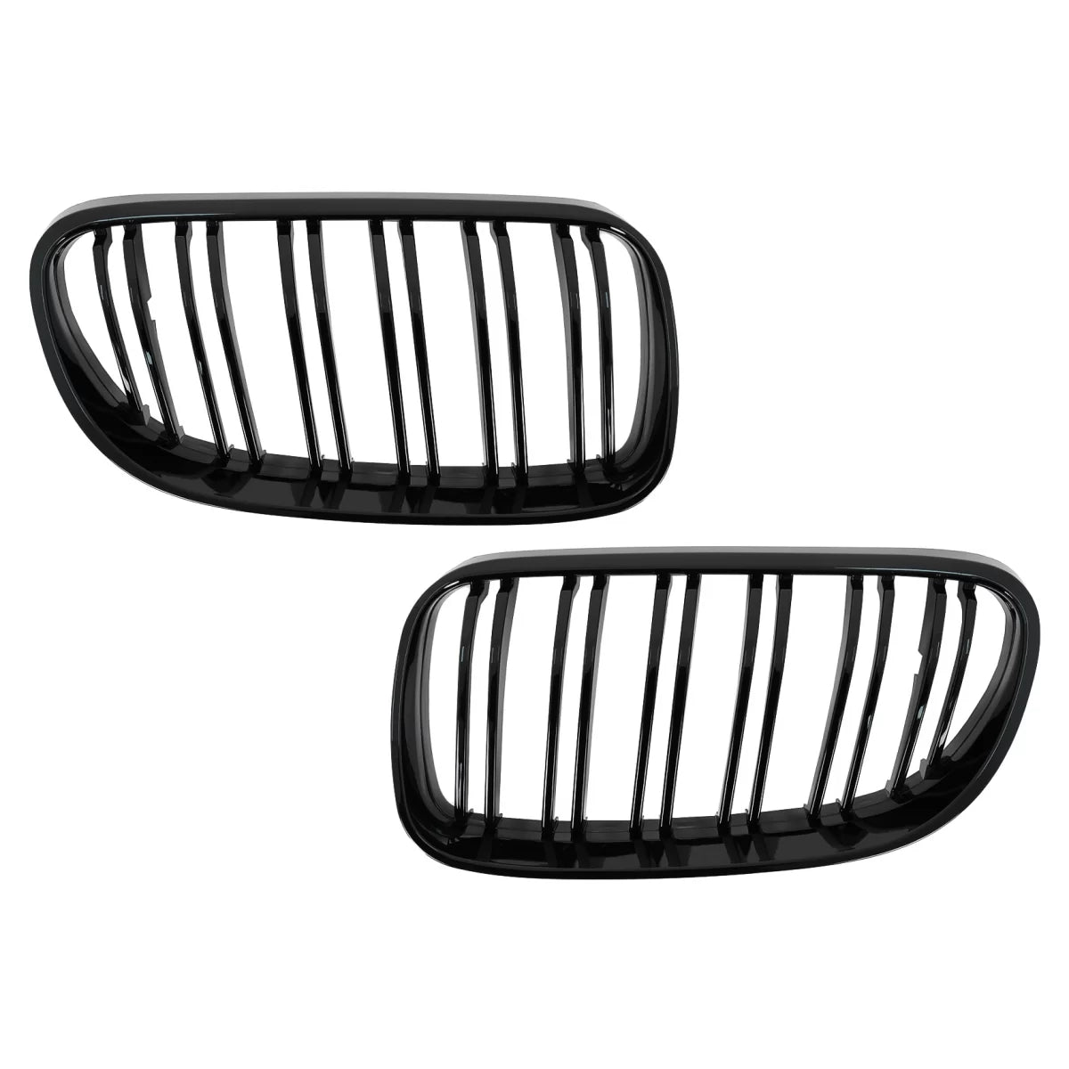 Front Kidney Grilles suitable for BMW 3 Series E92 E93 Coupe Convertible LCI (2010-2015) Double Stripe Piano Black – product 