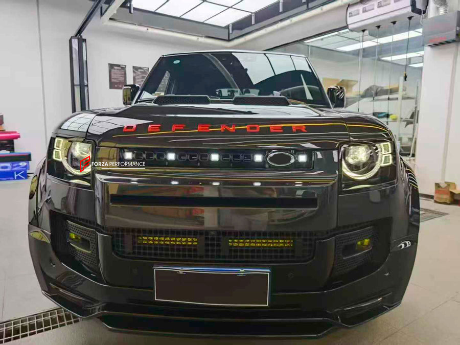 Buy Now FRONT LED GRILLE for LAND ROVER DEFENDER L663 2019+ and upgrade car parts from SIR Tuning at the Best Price. Headlights, Tail lights, Bodykits, Navigations, body kit and more - Fast & Free Shipping within Europe, US & Worldwide.