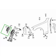 Front LEFT Fender Liner Cover Servicing Flap suitable for Mercedes C-Class W205 Sedan (2014-2018) – product image 3