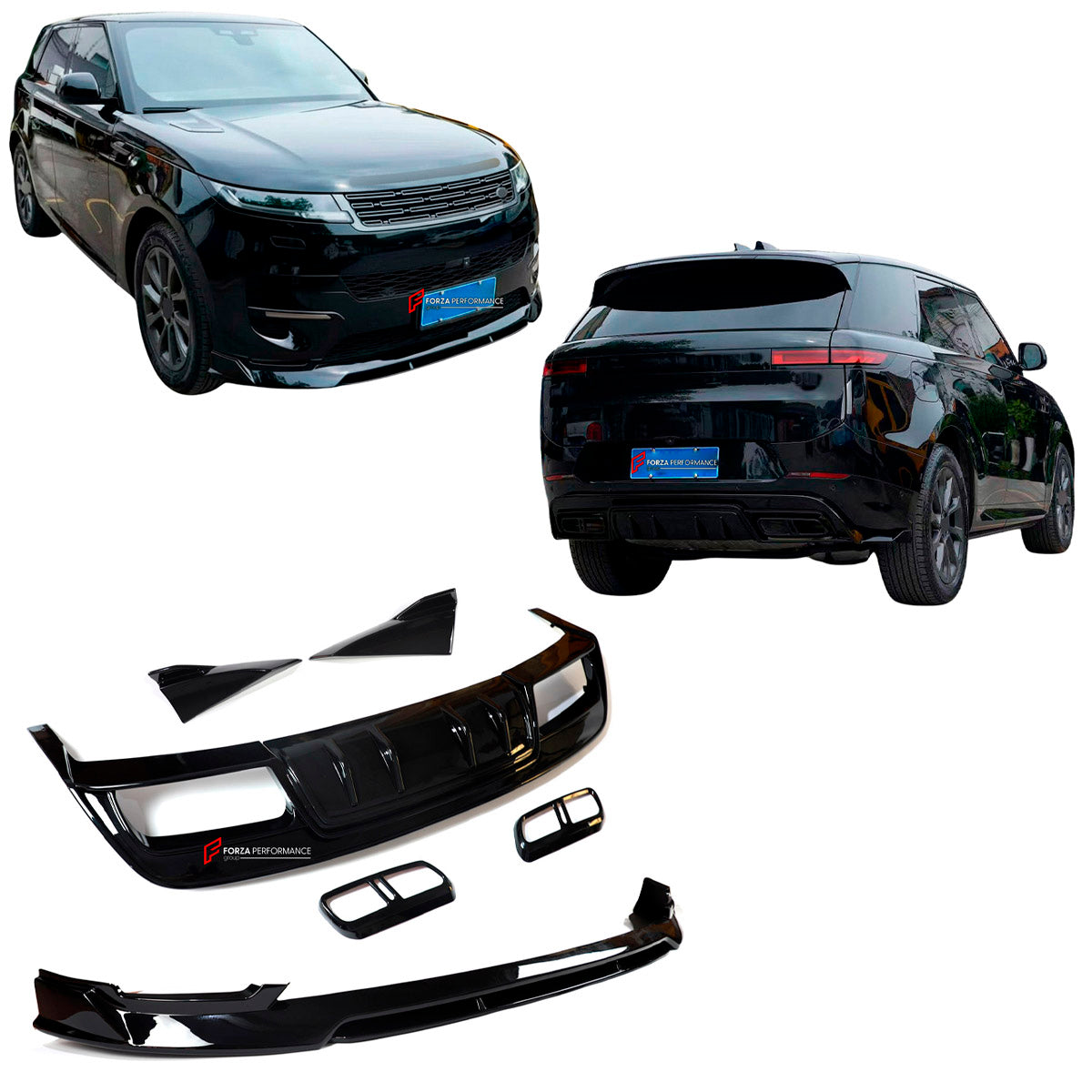 FRONT LIP AND REAR DIFFUSER for LAND ROVER RANGE ROVER SPORT L461 2022+