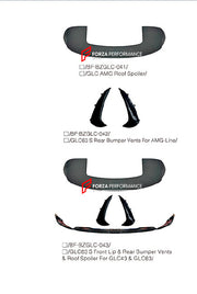 FRONT LIP ROOF SPOILER REAR BUMPER VENTS for MERCEDES BENZ GLC CLASS AMG X254 GLC43 GLC63 UPGRADE to AMG X254 GLC43 GLC63 SE 2023+
