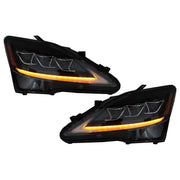 FULL LED DRL Headlights Dynamic Turn Light Signal suitable for LEXUS IS XE20 (2006-2013) Black Edition – product image 2