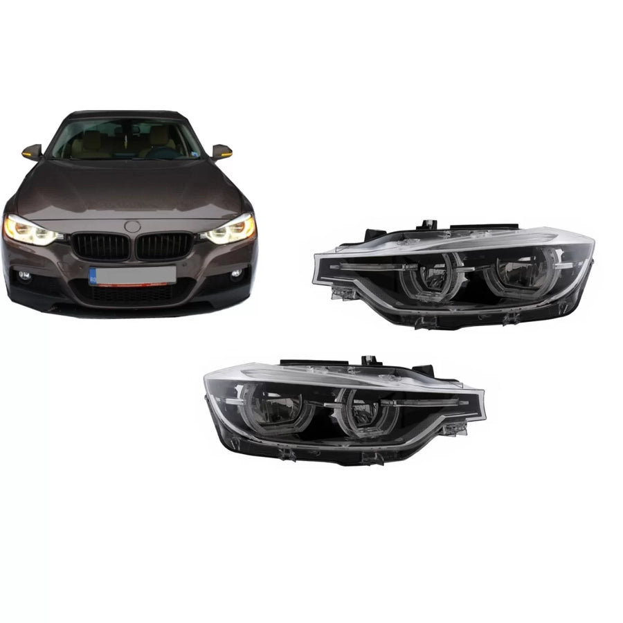 Full LED Headlights Angel Eyes suitable for BMW 3 Series F30 F31 Sedan Touring (2011-up) – product image 1