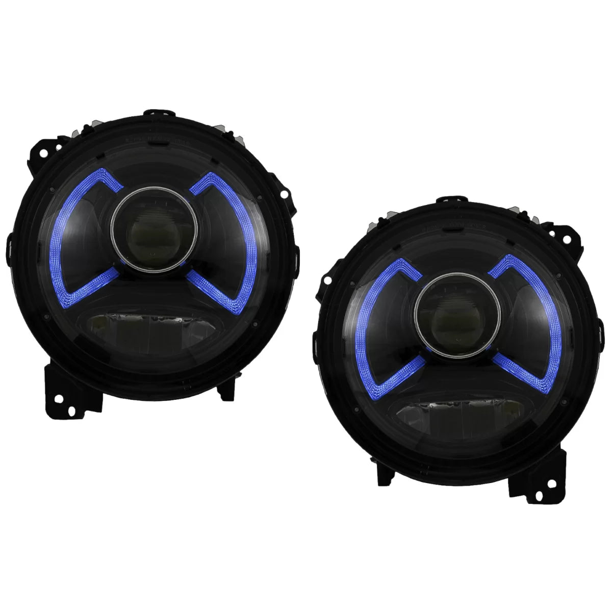 Full LED Headlights suitable for Jeep Wrangler IV JL/JLU (2018-up) Light Bar – product image 1