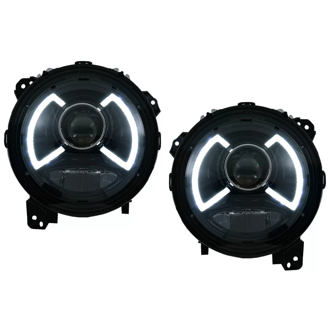 Full LED Headlights suitable for Jeep Wrangler IV JL/JLU (2018-up) Light Bar – product image 1