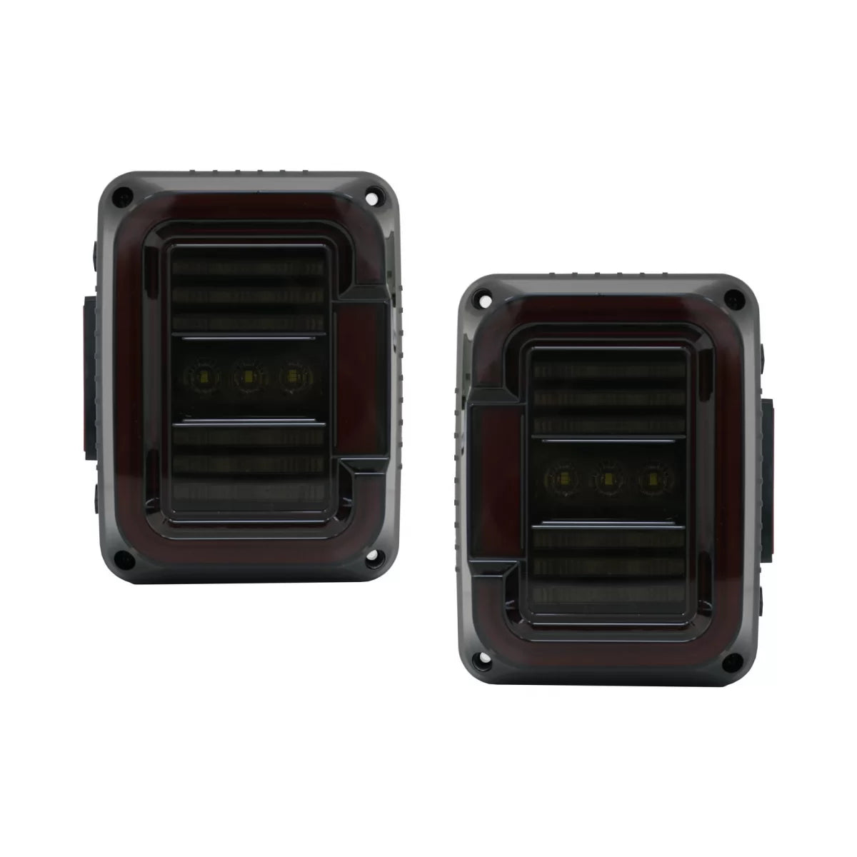 Full LED Taillights suitable for Jeep Wrangler JK (2007-2017) Smoke – product image 1