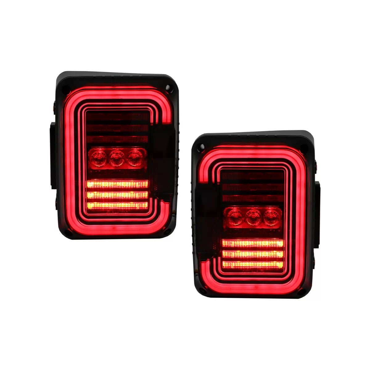 Full LED Taillights suitable for Jeep Wrangler JK (2007-2017) Smoke – product image 1