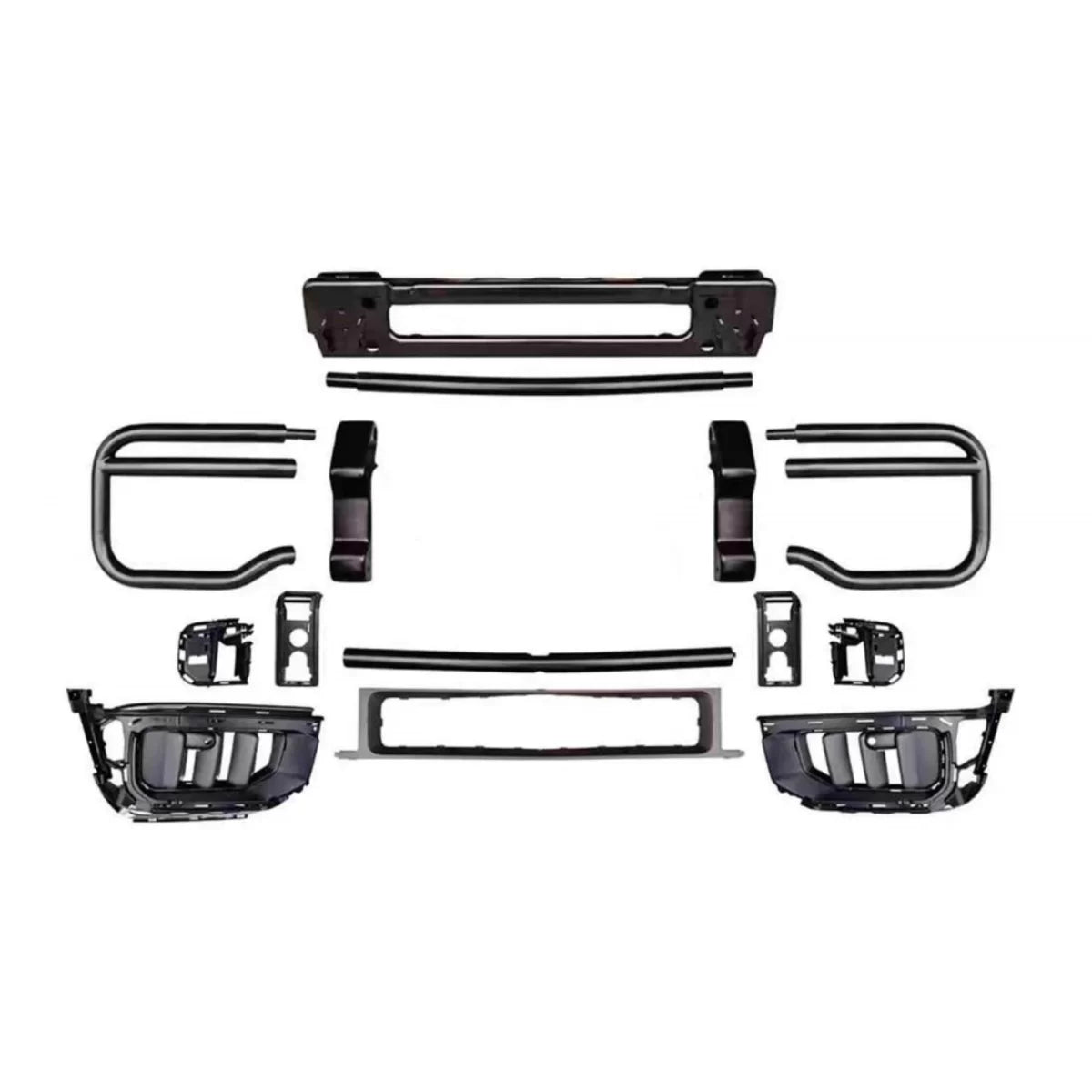 G63 type bullbar kit with side grilles for A design front bumper suitable for Mercedes G-Class W465 after 2024 – product imag