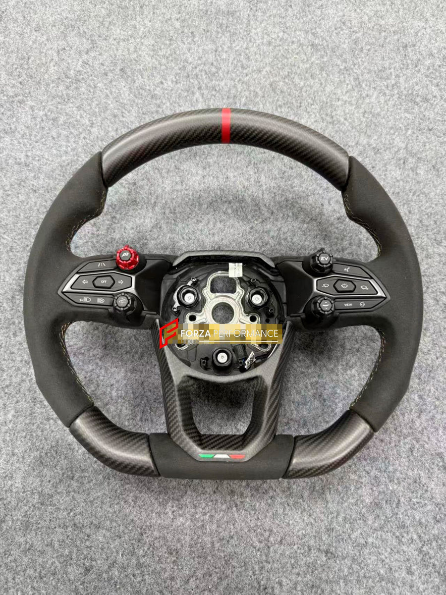 Buy Now GENUINE LAMBORGHINI CARBON ALCANTARA STEERING WHEEL for LAMBORGHINI REVUELTO 2023+ and upgrade car parts from SIR Tuning at the Best Price. Headlights, Tail lights, Bodykits, Navigations, body kit and more - Fast & Free Shipping within Europe, US & Worldwide.