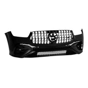 GLE53 Facelift style front bumper suitable for Mercedes GLE W167, GLE Coupe C167 2018-2023, after 2024, with chrome/black GT 