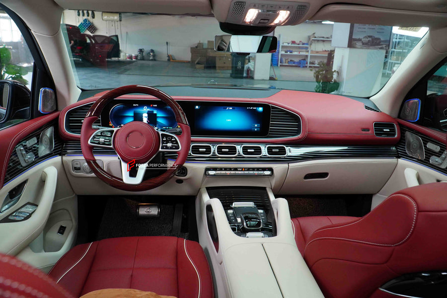 Buy Now CONVERSION INTERIOR KIT FOR X167 GLS 2019+ to GLS600 MAYBACH and upgrade car parts from SIR Tuning at the Best Price. Headlights, Tail lights, Bodykits, Navigations, body kit and more - Fast & Free Shipping within Europe, US & Worldwide.
