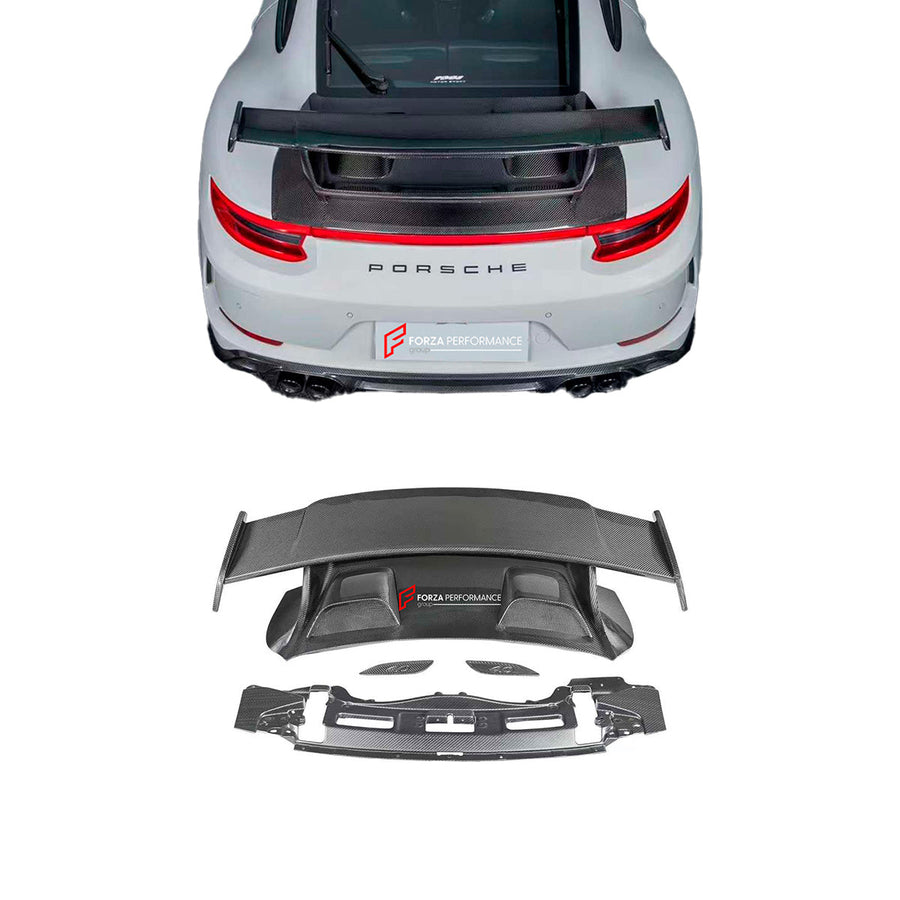 Buy Now UPGRADE DRY CARBON REAR WING SPOILER for PORSCHE 911 991 2011 - 2020 upgrade to GT3 and upgrade car parts from SIR Tuning at the Best Price. Headlights, Tail lights, Bodykits, Navigations, Carbon body kit and more - Fast & Free Shipping within Europe, US & Worldwide.
