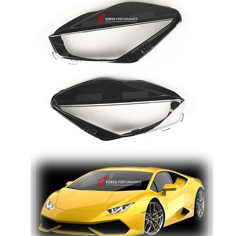 Buy Now HEADLIGHT LENS COVERS REPLACEMENT for LAMBORGHINI HURACAN LP580 2017 - 2020 and upgrade car parts from SIR Tuning at the Best Price. Headlights, Tail lights, Bodykits, Navigations, body kit and more - Fast & Free Shipping within Europe, US & Worldwide.