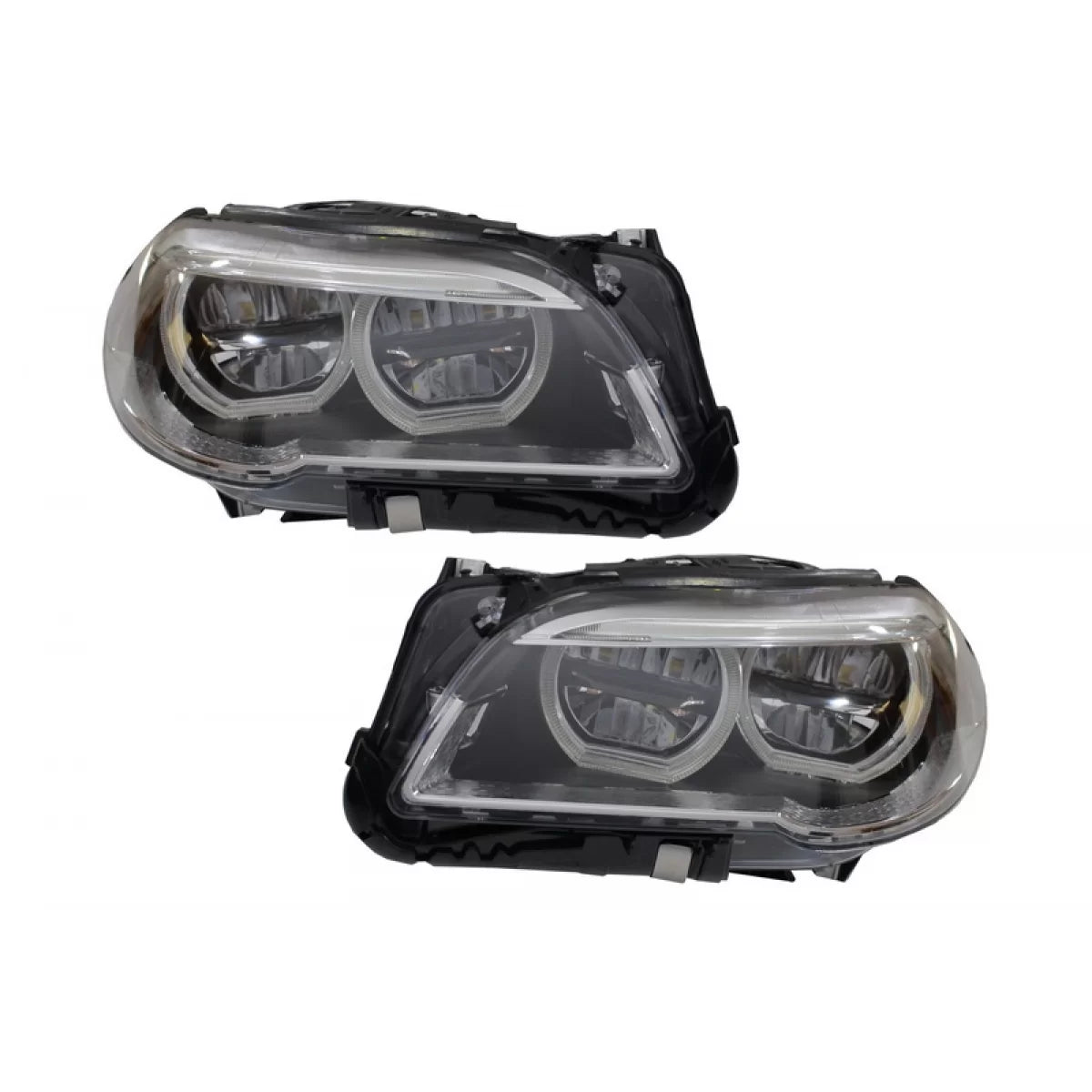 Headlights Full LED suitable for BMW 5 Series F10 F11 (2011-2013) Angel Eyes – product image 1