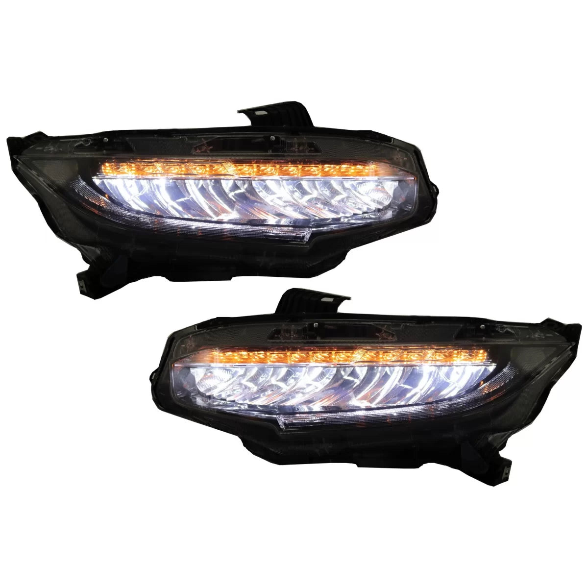 Headlights Full LED suitable for Honda Civic Mk10 FC/FK (2016-Up) Sedan & Hatchback with Sequential Dynamic Turning Lights – 