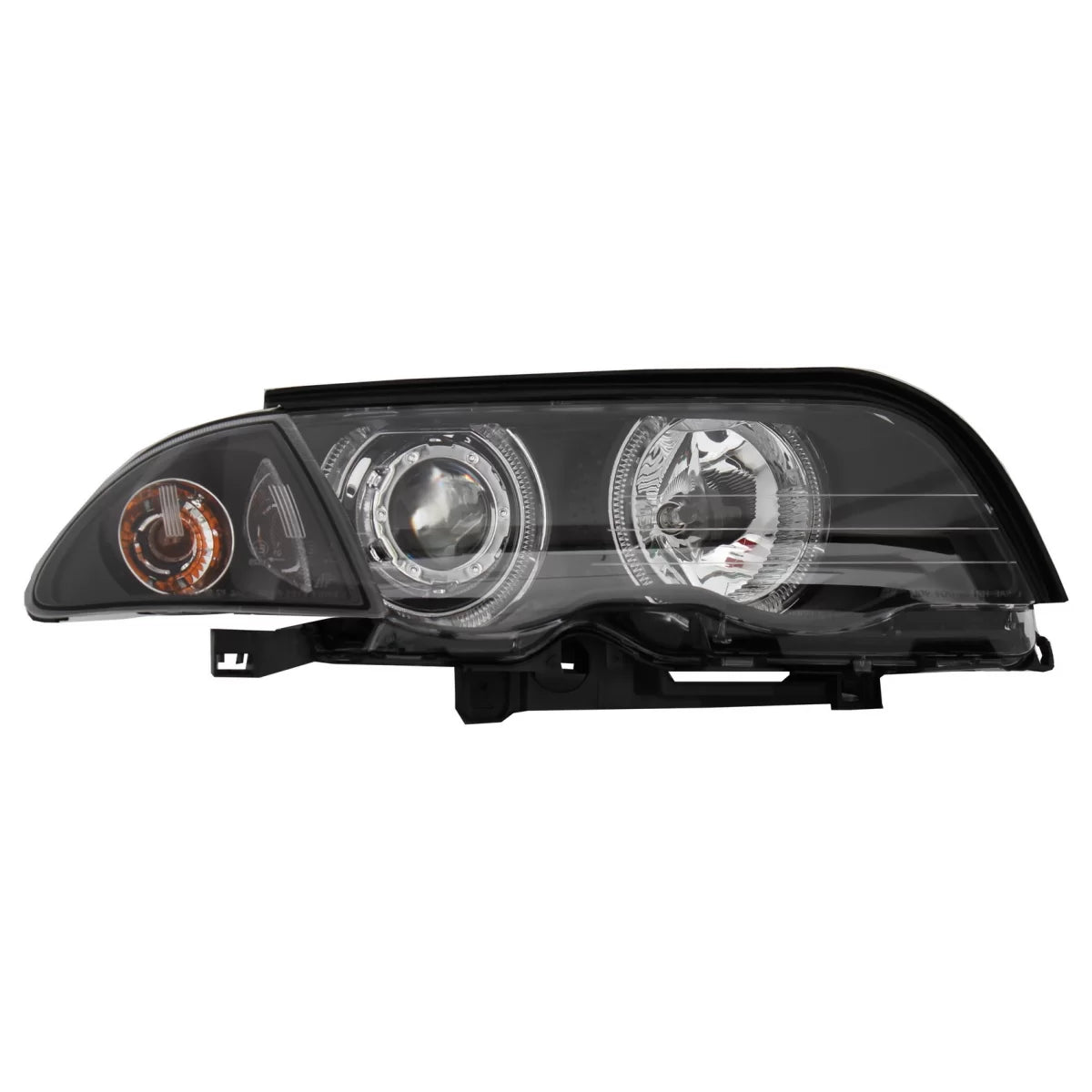 Headlights LED Angel Eyes suitable for BMW E46 Limousine Touring (1998-2001) Black – product image 1