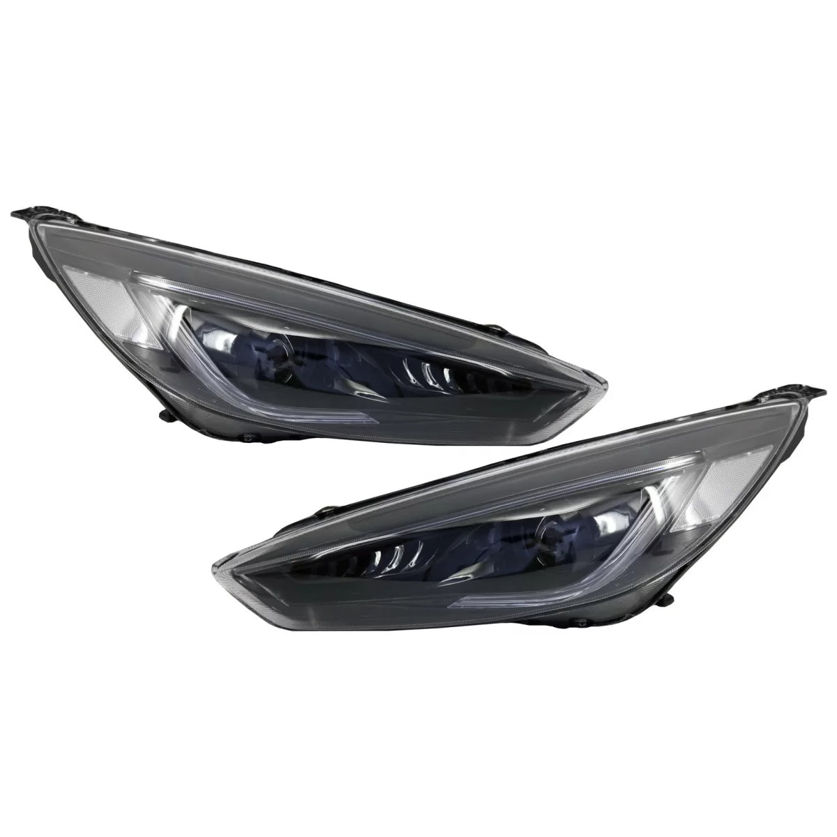 Headlights LED DRL suitable for FORD Focus III Mk3 RHD (2015-2017) Bi-Xenon Design Dynamic Flowing Turn Signals Demon Look – 
