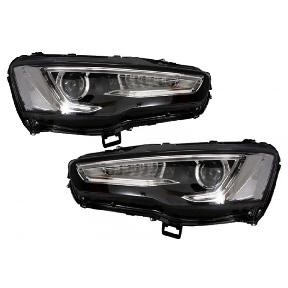 Headlights LED DRL suitable for Mitsubishi Lancer (2007-2017) Dual Projector Dynamic Sequential Signal – product image 1