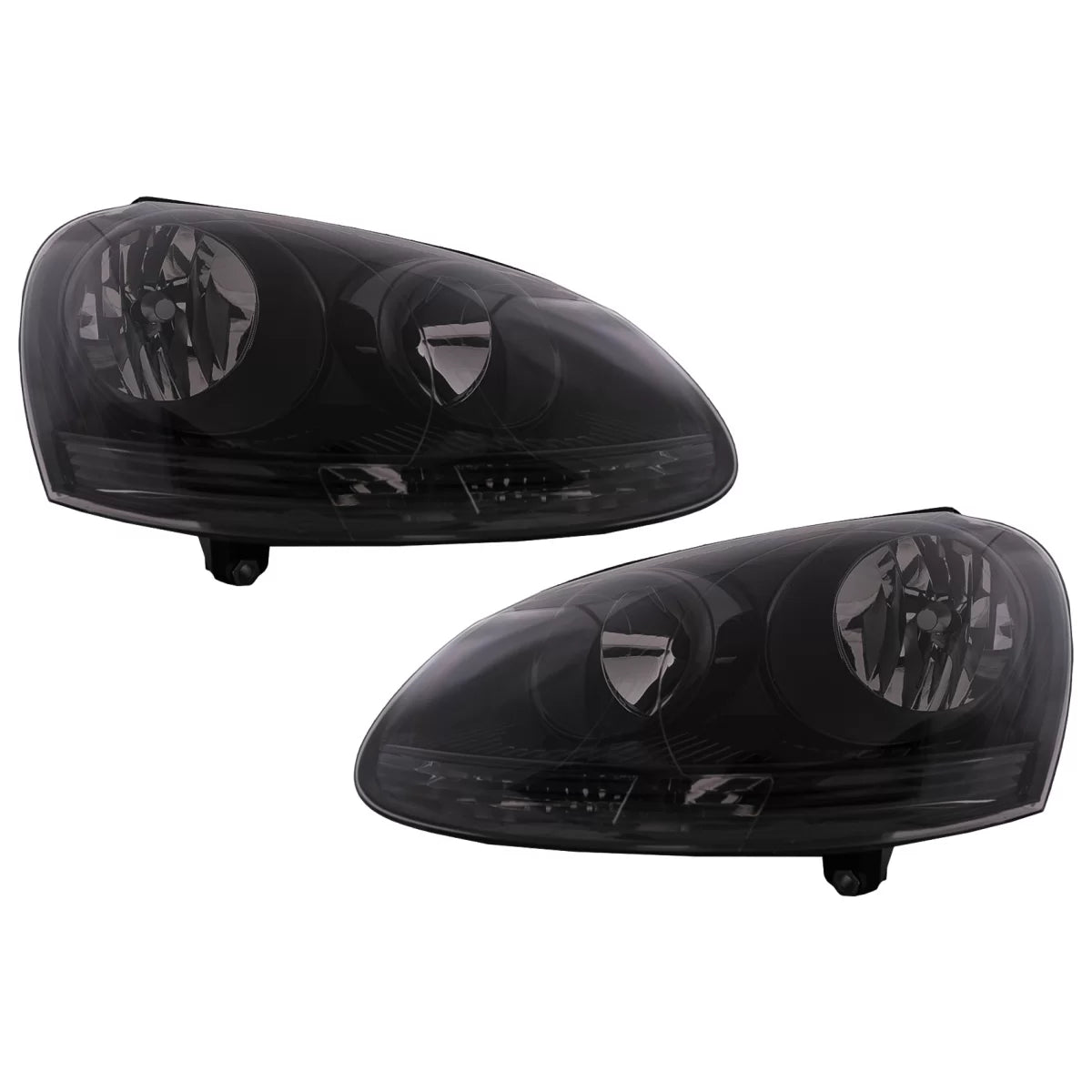 Headlights suitable for VW Golf 5 V (10.2003-2009) Jetta (2005-2010) All Black – product image 1