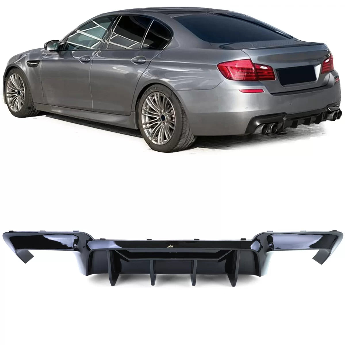 High Performance Duplex Gloss Rear Diffuser fits BMW 5 Series F10 F11 550i M550d – product image 1