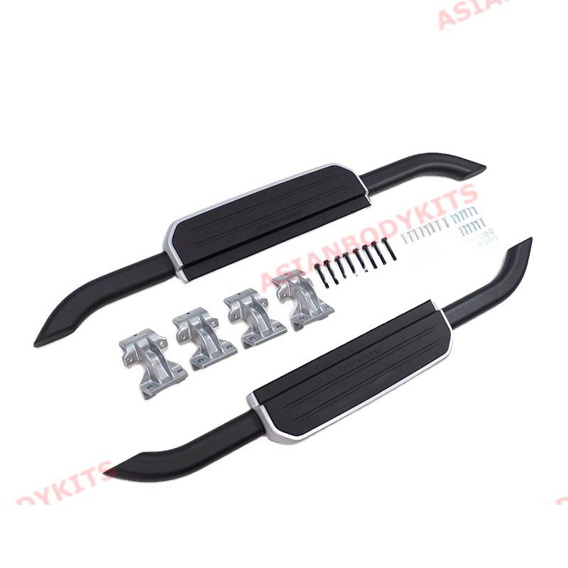 SIDE STEP RUNNING BOARDS for LAND ROVER DEFENDER 90 L663 2020+ (Black - Silver)