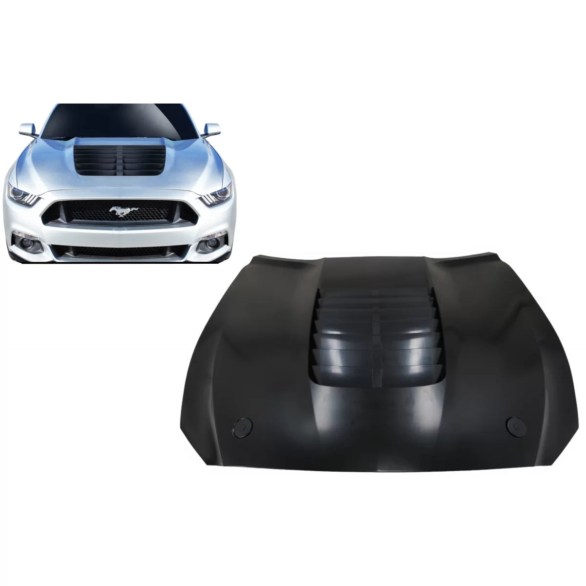 Hood Bonnet with Air Vents suitable for Ford Mustang Mk6 VI Sixth Generation (2015-2017) GT 500 Design – product image 1