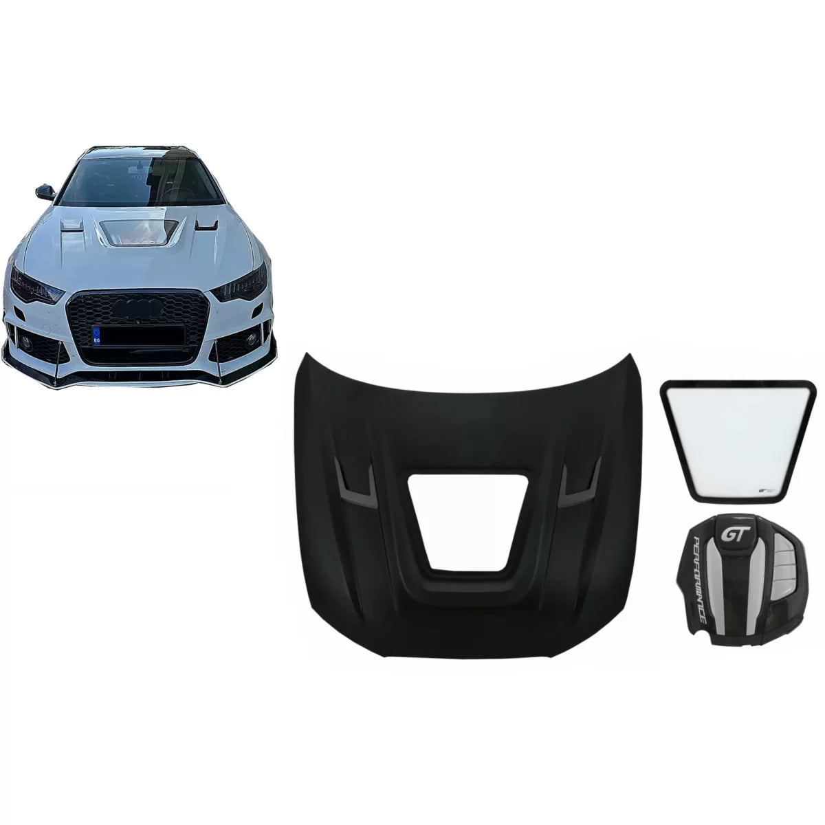 Hood Bonnet with Engine Cover suitable for Audi A6 C7 4G (2012-2018) GT Design – product image 1