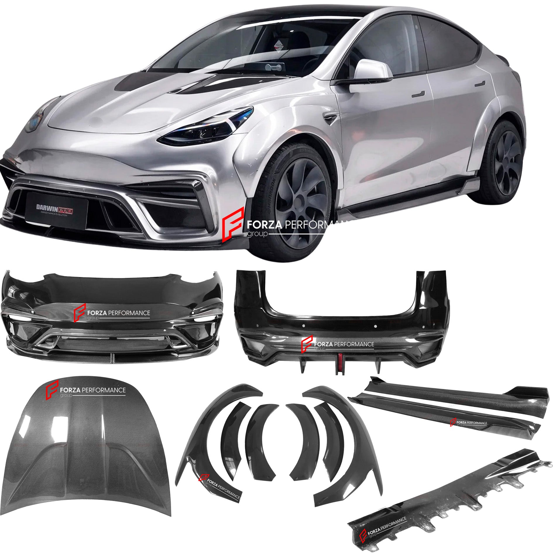 IMP PERFORMANCE CARBON WIDE BODY KIT for TESLA MODEL Y 2020 - 2023