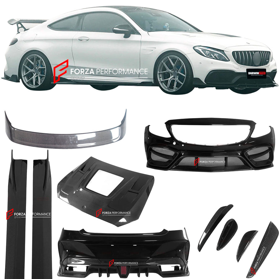 Buy Now IMP PERFORMANCE CARBON WIDE BODY SOFT KIT for MERCEDES BENZ C63 COUPE C205 2016 - 2021 and upgrade car parts from SIR Tuning at the Best Price. Headlights, Tail lights, Bodykits, Navigations, body kit and more - Fast & Free Shipping within Europe, US & Worldwide.
