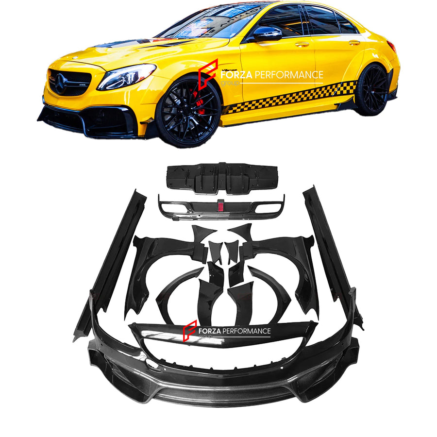 Buy Now IMP PERFORMANCE CARBON WIDE BODY SOFT KIT for MERCEDES BENZ C63 W205 SEDAN 2015 - 2021 and upgrade car parts from SIR Tuning at the Best Price. Headlights, Tail lights, Bodykits, Navigations, body kit and more - Fast & Free Shipping within Europe, US & Worldwide.