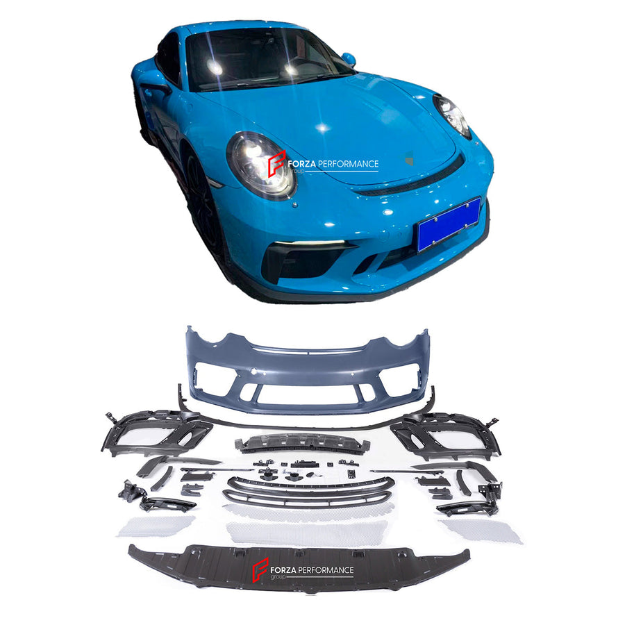 Buy Now CONVERSION UPGRADE FRONT BUMPER WITH HEADLIGHTS for PORSCHE 911 CARRERA 991.1 991.2 2011 - 2020 upgrade to GT3 and upgrade car parts from SIR Tuning at the Best Price. Headlights, Tail lights, Bodykits, Navigations, Carbon body kit and more - Fast & Free Shipping within Europe, US & Worldwide.