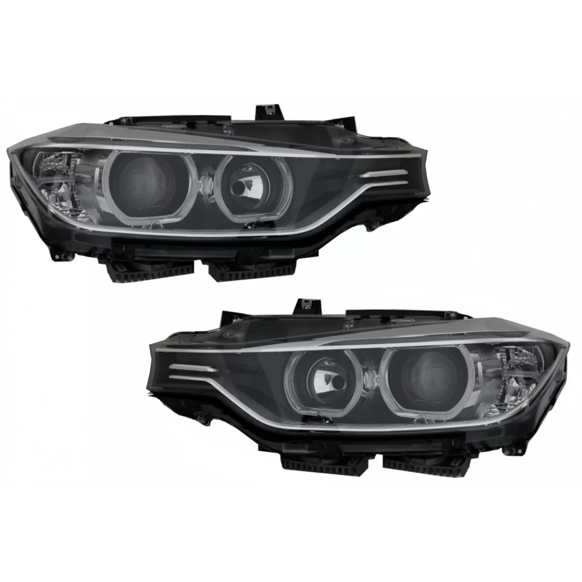 LED DRL Angel Eyes Headlights with Projector suitable for BMW 3 Series F30 F31 (2011-2015) – product image 1