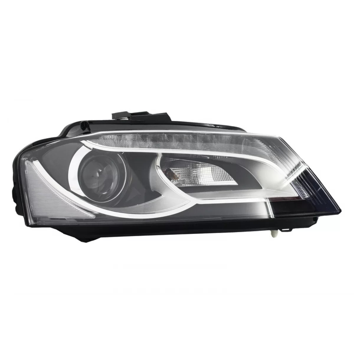 LED DRL Headlights for Audi A3 8P 8P1 8PA (2009-2012) Facelift Design Daytime Running Light Black – product image 1