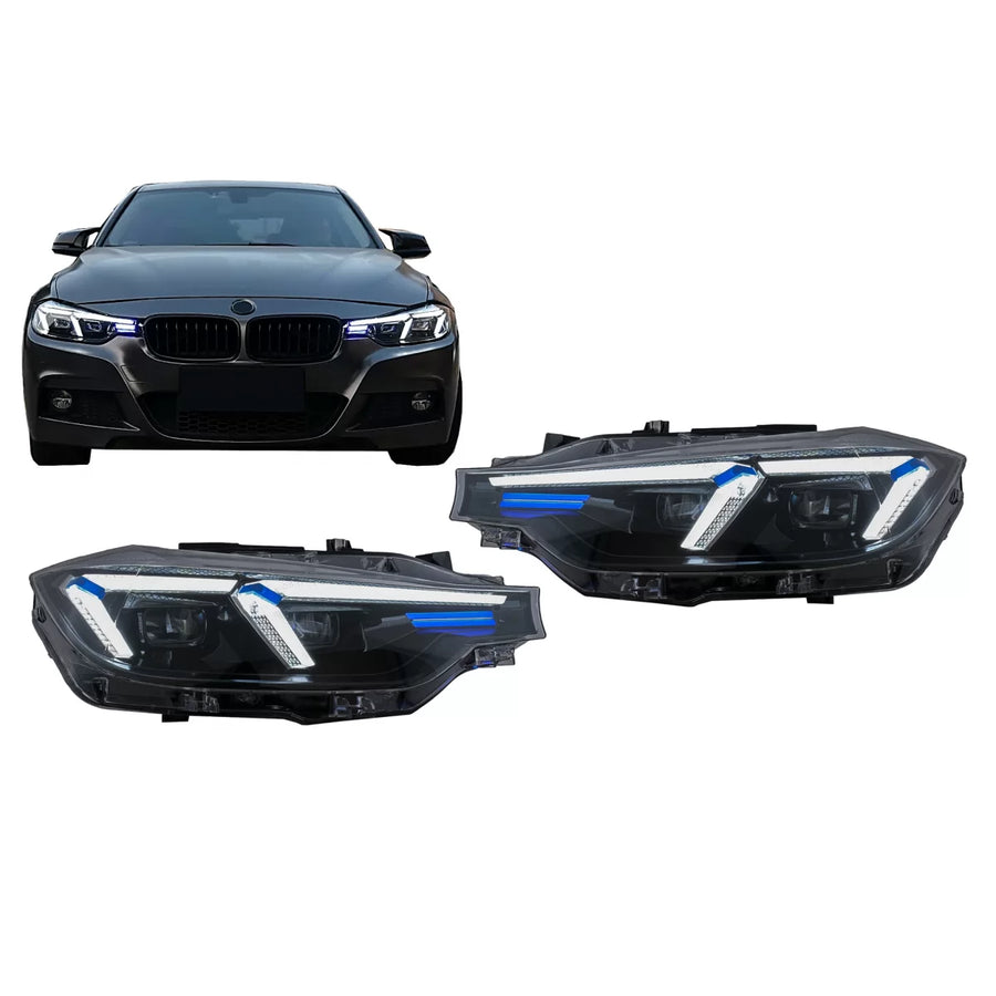 LED Headlights suitable for BMW 3 Series F30 F31 Sedan Touring (10.2011-2019) Upgrade to G20 2024 Design – product image 1