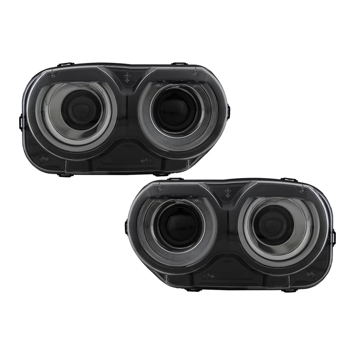LED Headlights suitable for Dodge Challenger (2015-2023) Black RGB Lights – product image 1