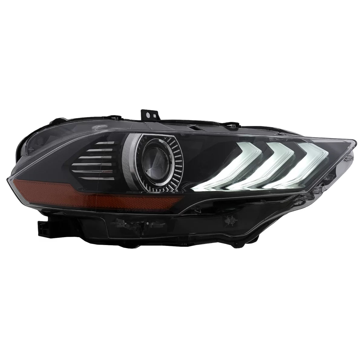 LED Headlights suitable for Ford Mustang VI Facelift (2018-2022) Black Dynamic Turning Lights RGB DRL – product image 1