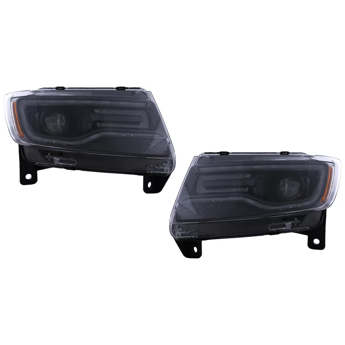LED Headlights suitable for Jeep Grand Cherokee IV WK2 (2011-2013) Dynamic Turning Lights – product image 1