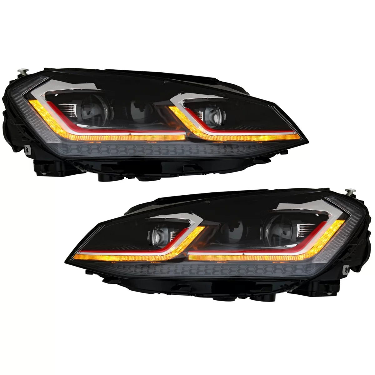 LED Headlights suitable for VW Golf 7 VII (2012-2017) Facelift G7.5 GTI Look with Sequential Dynamic Turning Lights – product