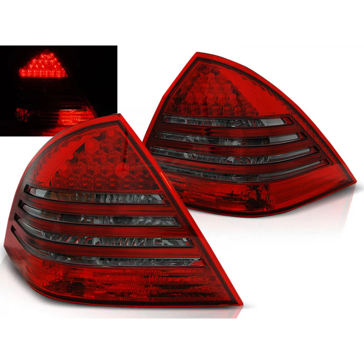 LED TAIL LIGHTS RED SMOKE fits MERCEDES C-KLASA W203 SEDAN 00-04 – product image 1