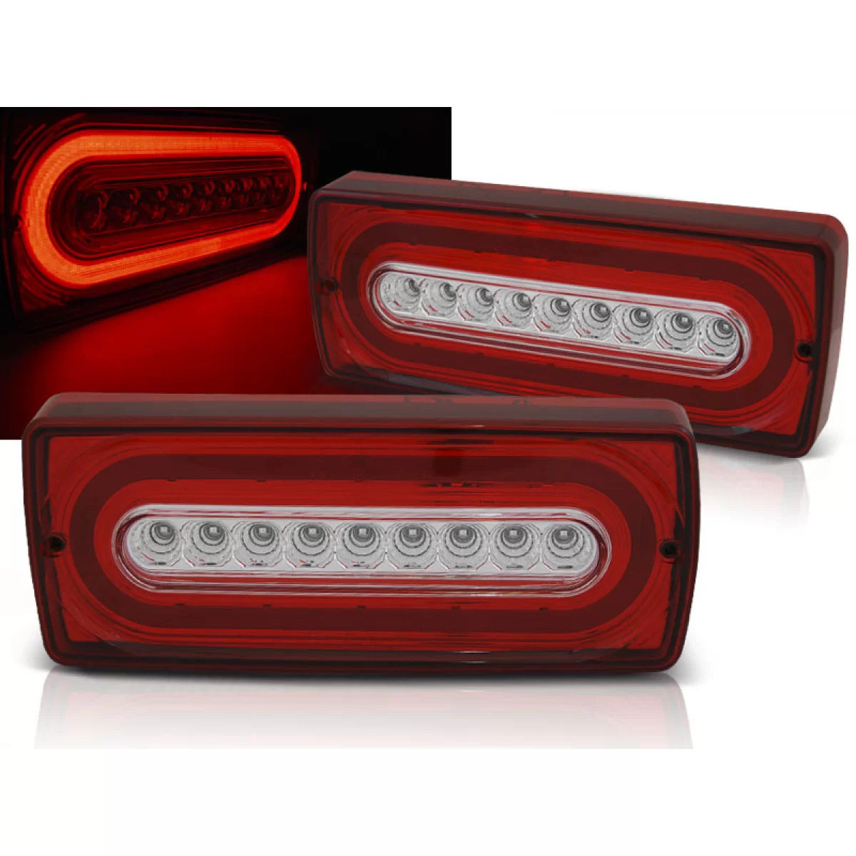 LED TAIL LIGHTS RED WHITE fits MERCEDES W463 G-KLASA 90-12 – product image 1