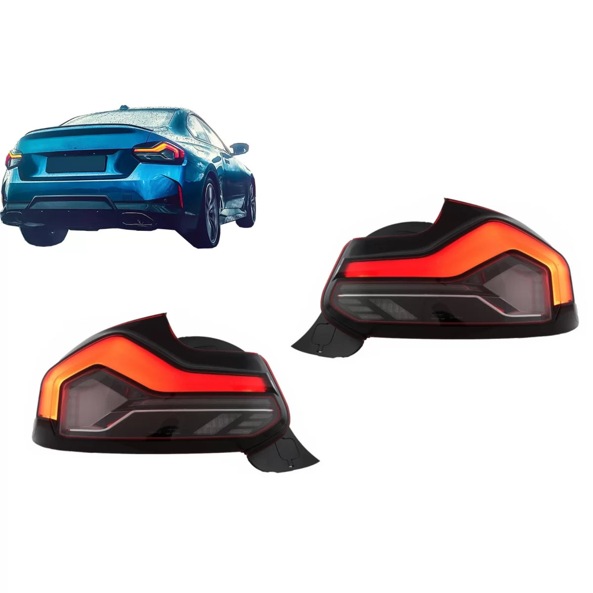 LED Taillights suitable for BMW 2 Series F22 F23 M2 F87 (2014-2020) Dynamic Turning Lights – product image 1