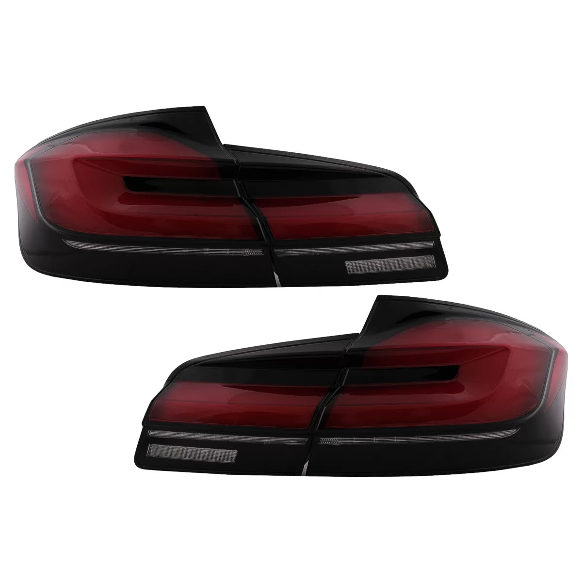 LED Taillights suitable for BMW 5 Series F10 (2011-2017) with Dynamic Sequential Turning Light Upgrade to LCI G30 Design – pr