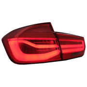 LED Taillights Conversion to LCI Design suitable for BMW 3 Series F30 Pre LCI LCI (2011-2019) Red Clear with Dynamic Sequenti