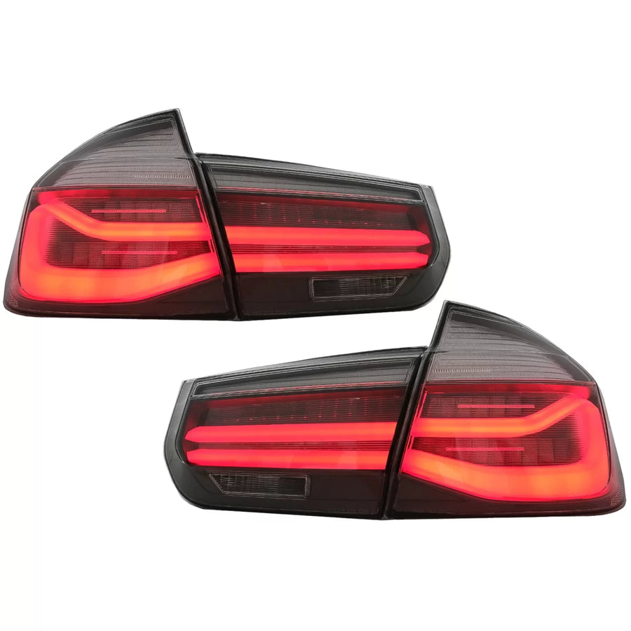 LED Taillights M Look Black Line suitable for BMW 3 Series F30 Pre LCI & LCI (2011-2019) Red Smoke Conversion to LCI Design w