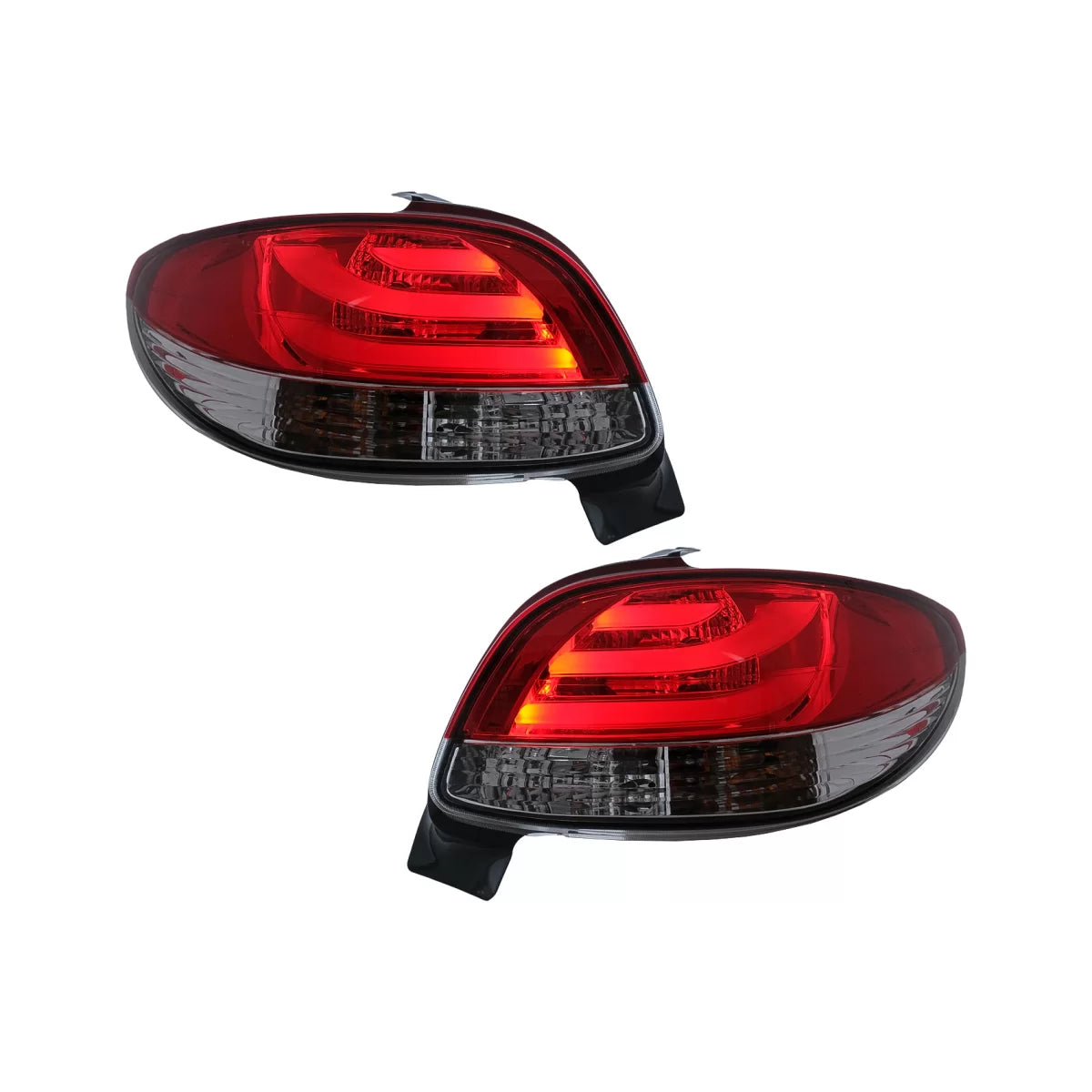 LED Taillights suitable for Peugeot 206 HatchBack 3 / 5 Doors (10.1998-2004) Red White – product image 1