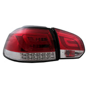 LED Taillights suitable for VW Golf 6 VI (2008-2013) Red Clear – product image 3