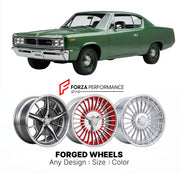 CUSTOM CLASSIC VINTAGE RESTOMOD RETRO OLD SCHOOL FORGED WHEELS RIMS for AMC REBEL 1970 - 1971